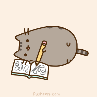 pusheen-writing-book-animated-gif